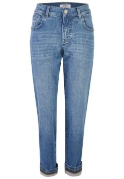 Angels Pocket Darleen Crop Tu Chain Mit Ziernähten - Slim Fit Jeans - Blau