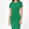 Z Krótkim Rękawem - Etui-Jurk - Green -Mode Dames Winkel 6317e7b1b20247fcbceec0a16edfc86b