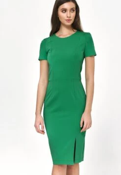 Z Krótkim Rękawem - Etui-Jurk - Green