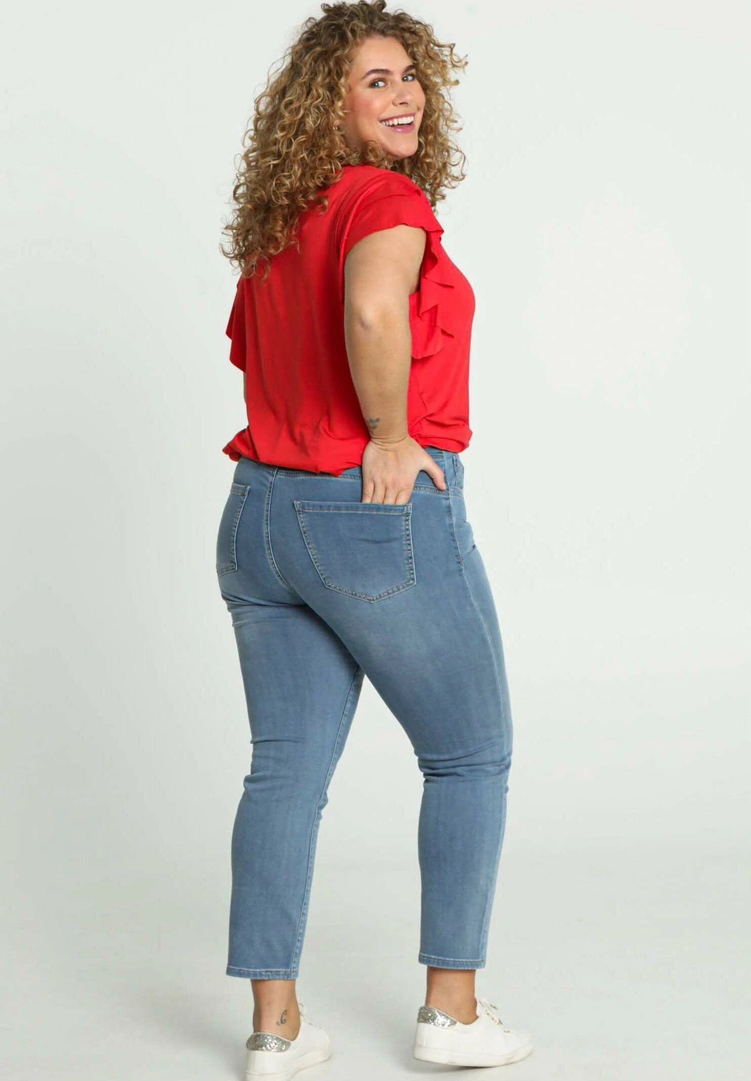 7/8 Lolly Mit Gürtel - Jeggings - Denim 5 7/8 Lolly Mit Gürtel - Jeggings - Denim - Afbeelding 3