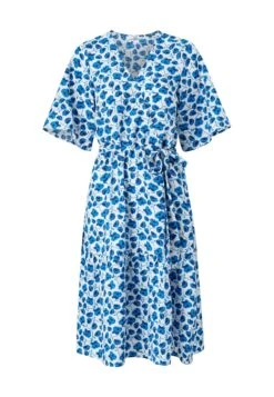 Jane - Jurk - Blau Geblümt -Mode Dames Winkel 6549545601624a14a23b70bf0d51fc35