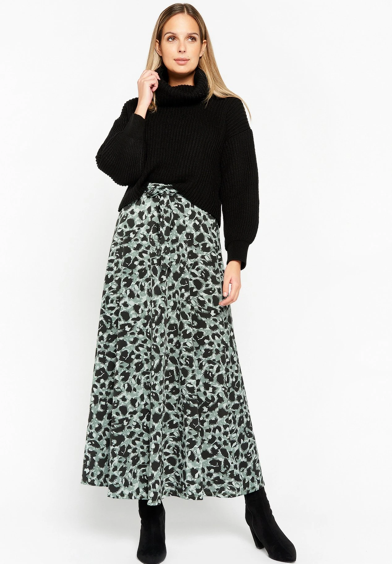 LOLALIZA With Leopard Print - A-Lijn Rok - Khaki 7 LOLALIZA With Leopard Print - A-Lijn Rok - Khaki - Afbeelding 5