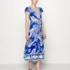 Farm Rio Midi Dress - Jurk - Lace Bananas Navy Blue -Mode Dames Winkel 68be9f6450b74f9ebdfd7cb5531207b3