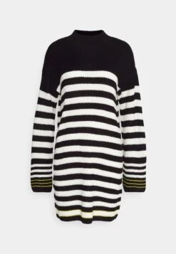 Nmclaire Highneck Dress - Gebreide Jurk - Black/White/Citronelle 10 Nmclaire Highneck Dress - Gebreide Jurk - Black/White/Citronelle -Mode Dames Winkel 6a31aa63c63b429e8ef3c609af59e871