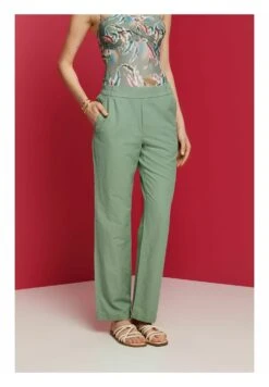 ESPRIT Broek - Pale Khaki -Mode Dames Winkel 6b40145ea08143c5b7d8f5510f3f9508