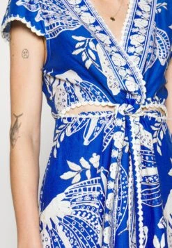 Farm Rio Midi Dress - Jurk - Lace Bananas Navy Blue -Mode Dames Winkel 6c011509b29745c2afaaa17cda572840