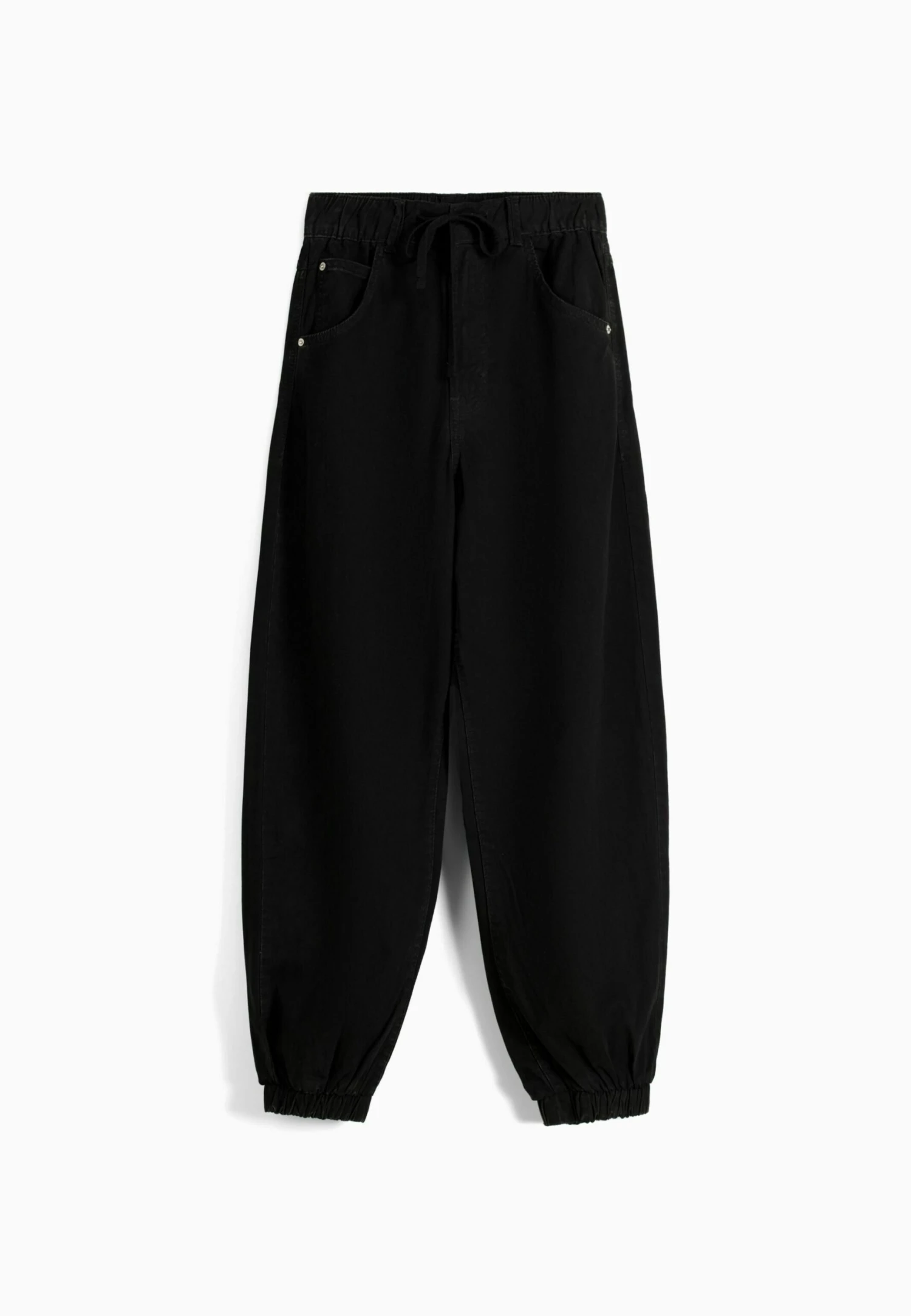 BERSHKA Jogger With Drawstring - Bootcut Jeans - Black 8 BERSHKA Jogger With Drawstring - Bootcut Jeans - Black - Afbeelding 6