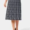 GOLDNER Hochwertiger Jacquard - A-Lijn Rok - Black /White Patterned -Mode Dames Winkel 6e76bb09a054466bbab7222c0ef98742