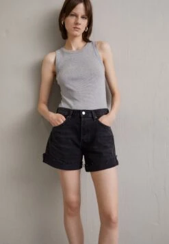 AGOLDE Parker Long With Cuff - Jeansshort - Black