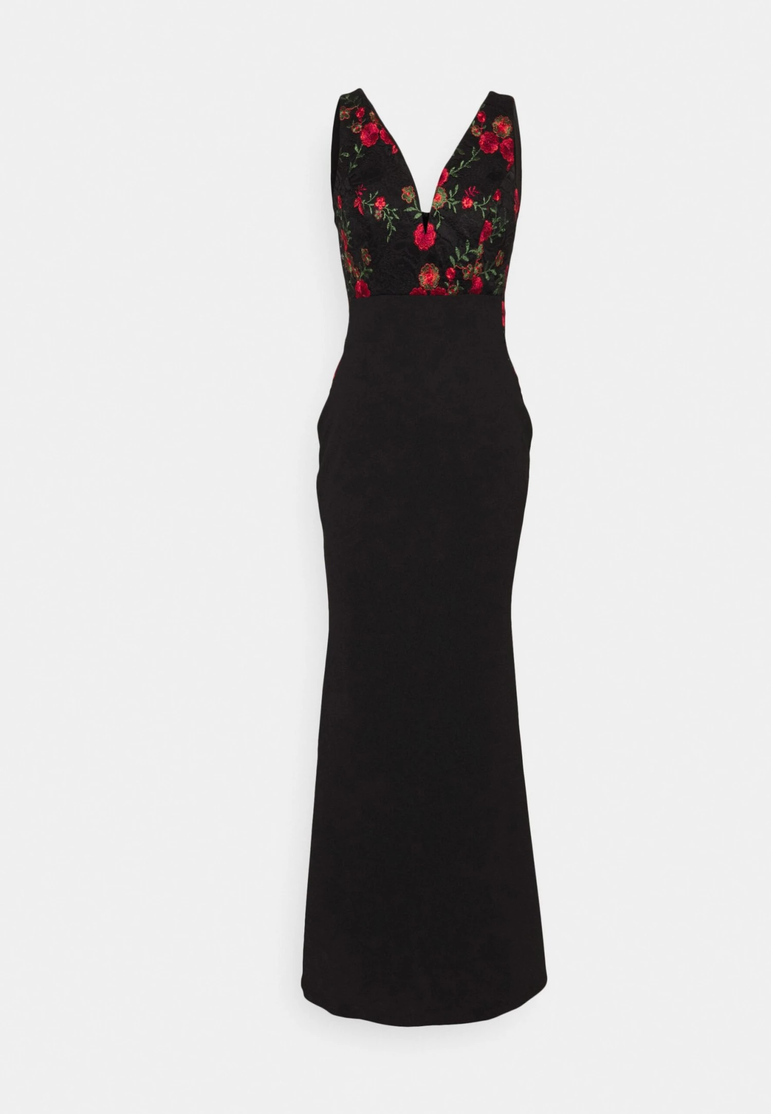 Wal G Embroidered Lace Maxi - Cocktailjurk - Black/Red 7 Wal G Embroidered Lace Maxi - Cocktailjurk - Black/Red - Afbeelding 5