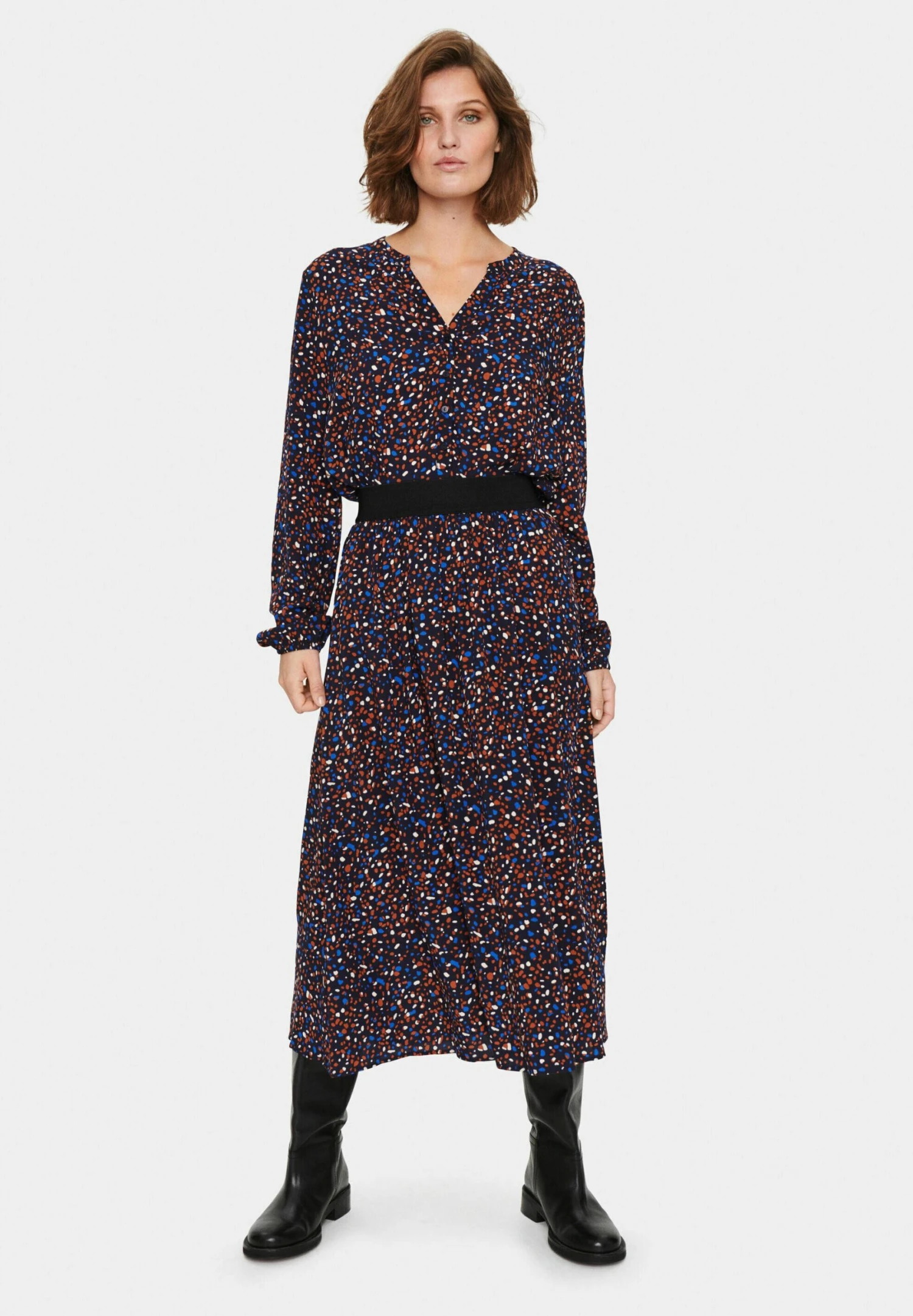 Saint Tropez Inkasz- A-Lijn Rok - Night Sky Multi Dots 4 Saint Tropez Inkasz- A-Lijn Rok - Night Sky Multi Dots - Afbeelding 2