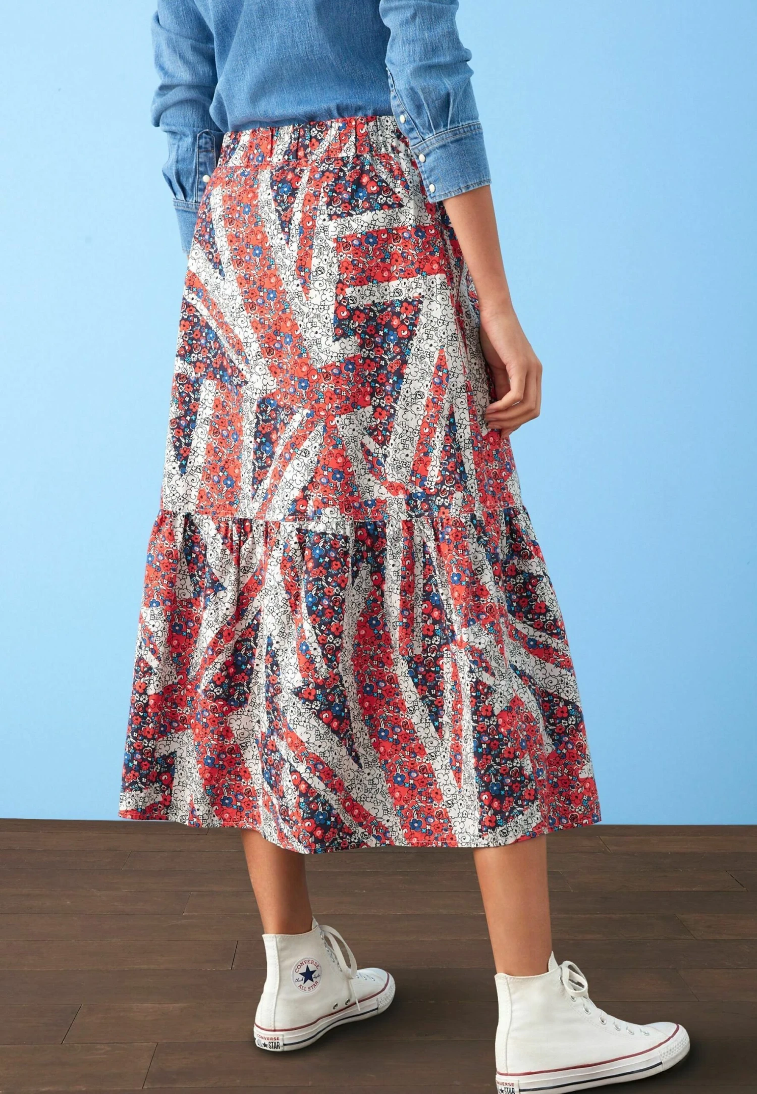 Next Button Through Standard - A-Lijn Rok - Coronation Print 5 Next Button Through Standard - A-Lijn Rok - Coronation Print - Afbeelding 3