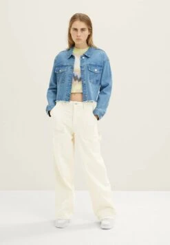 TOM TAILOR Denim Straight Fit - Straight Leg Jeans - Creme -Mode Dames Winkel 729481d8864c45a99b8831fc5105f814