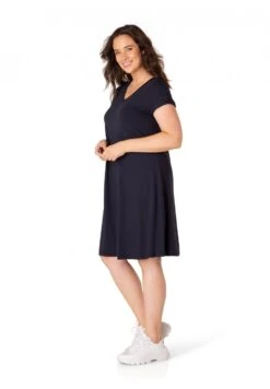 Abernathy - Jurk - Dark Blue -Mode Dames Winkel 742a4802db654640800151430f8eb5e0