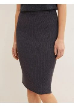 Tom Tailor Mit Rippstruktur  - Kokerrok - Evident Anthracite Melange -Mode Dames Winkel 74f8abadbb784276b3b29f880f86c87b