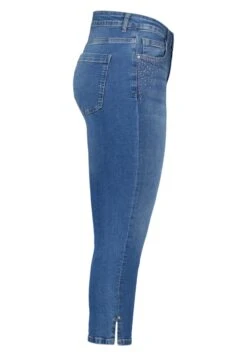 Capri Met Steentjes - Slim Fit Jeans - Blue -Mode Dames Winkel 77591bd2e1164430b8c0593442767cb8