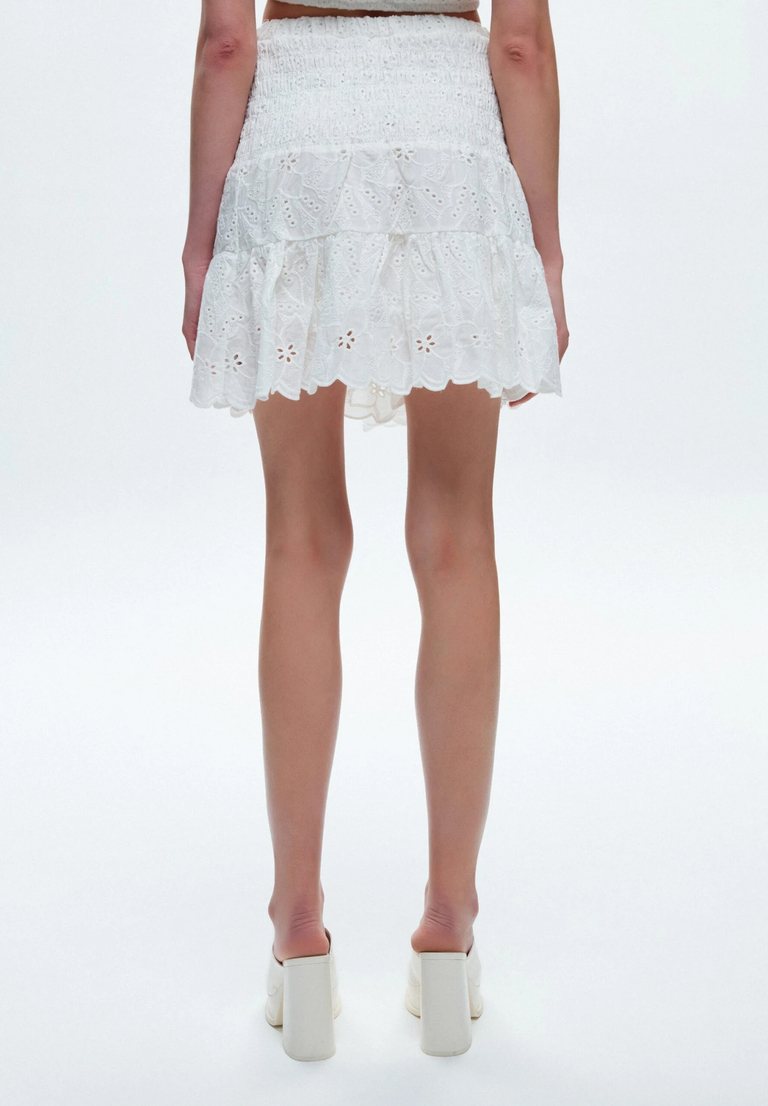 Gimped Mini - A-Lijn Rok - White 5 Gimped Mini - A-Lijn Rok - White - Afbeelding 3