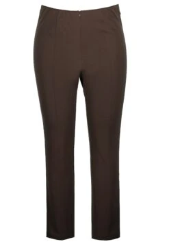 Ulla Popken Broek - Donkerbruin -Mode Dames Winkel 790732b6c56d4accb1e47f0e8b58aa42