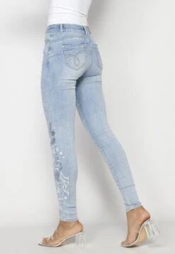 Koroshi Slim Fit Jeans - Azul Cl Light Blue -Mode Dames Winkel 794ceae68b4f4630bb0be3dd2cb616db
