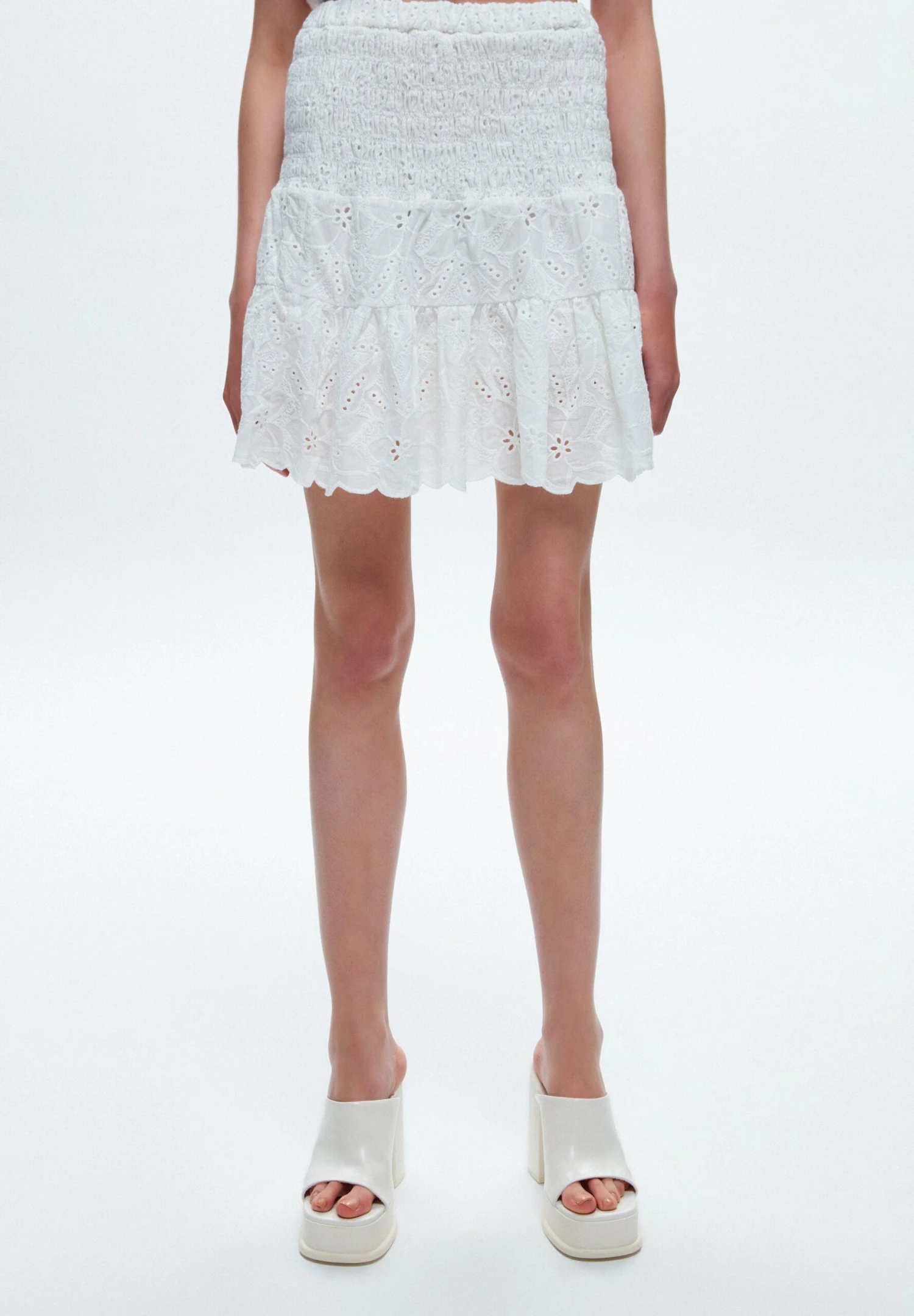 Gimped Mini - A-Lijn Rok - White 3 Gimped Mini - A-Lijn Rok - White