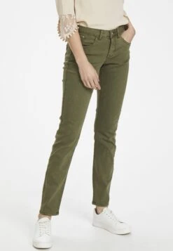 Cream Lottecr Plain Twill Coco Fit Bci - Slim Fit Jeans - Burnt Olive