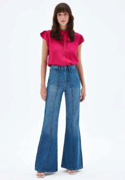 Bell Bottoms - Flared Jeans - Navy Blue -Mode Dames Winkel 808c05f3654b4702a6ba8f1d4d6ff304