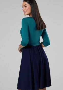 Ciążowa Z Funkcją Karmienia - Jurk - Butelkowa Zieleń Granatowy -Mode Dames Winkel 822b959d6df74aecafe35aed8e3e8e66