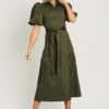 Ariane- Blousejurk - Olive Green -Mode Dames Winkel 83c3593e66c9487e9512bb4ecd7c5018