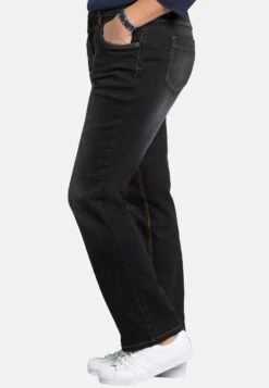 Sheego Lana - Bootcut Jeans - Black Denim -Mode Dames Winkel 85568ad34b5d435db1440c941c408978
