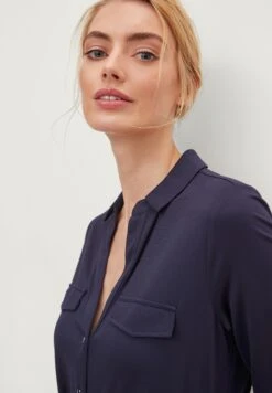 Comma Blousejurk - Navy -Mode Dames Winkel 8694508fb1e94b1d9842e95cc9d9c2e1