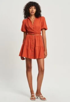 Calli Myles - Blousejurk - Rust -Mode Dames Winkel 86f38964b44e4327a2f31a706fc7bea0