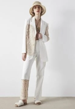 Ipekyol Straight FitWith Crochet Garnish - Broek - Ecru -Mode Dames Winkel 8a3ea99537eb4233b71d8a13167d0cd8