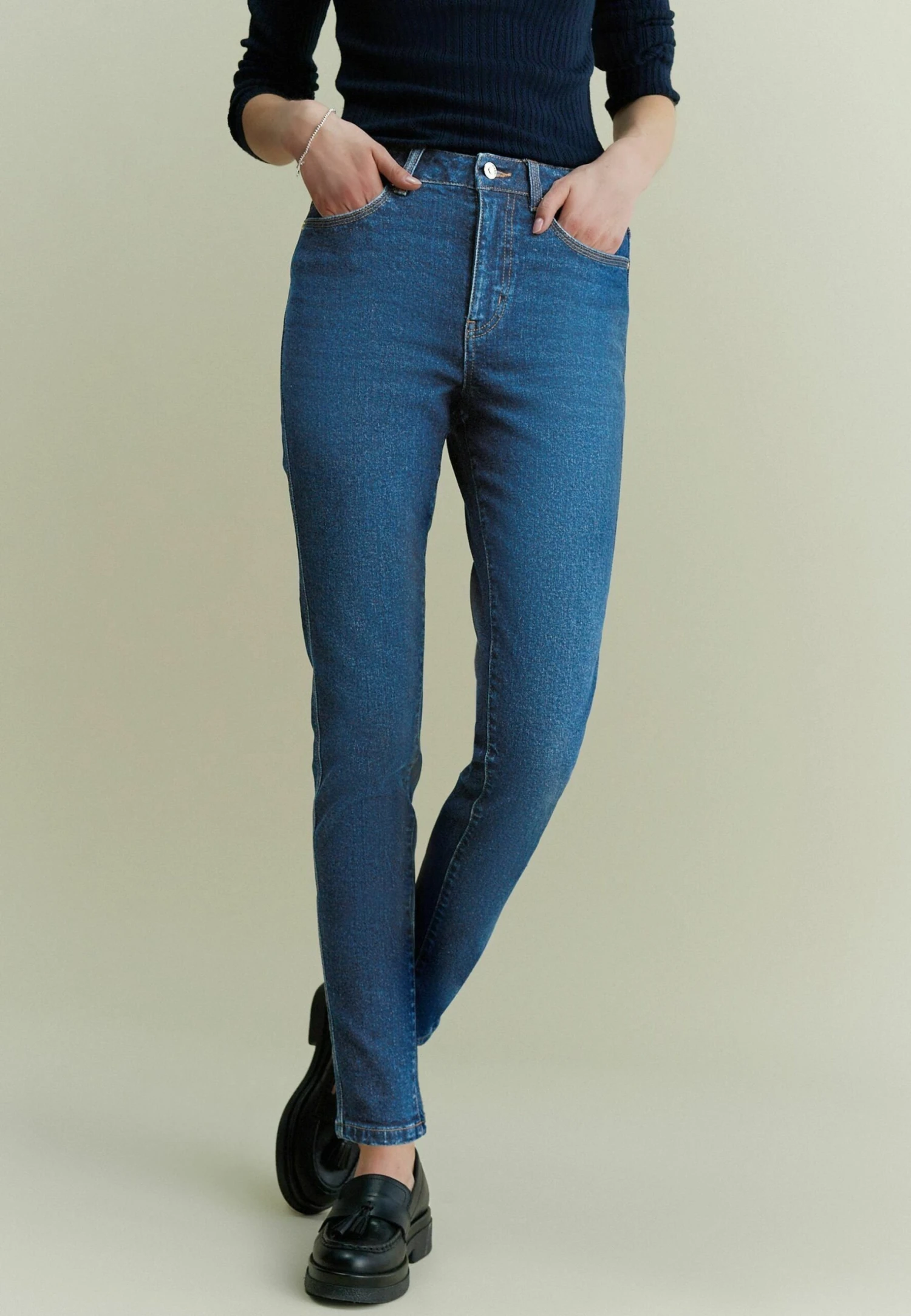 Next Comfort Stretch Mom Standard- Slim Fit Jeans - Dark Blue 3 Next Comfort Stretch Mom Standard- Slim Fit Jeans - Dark Blue