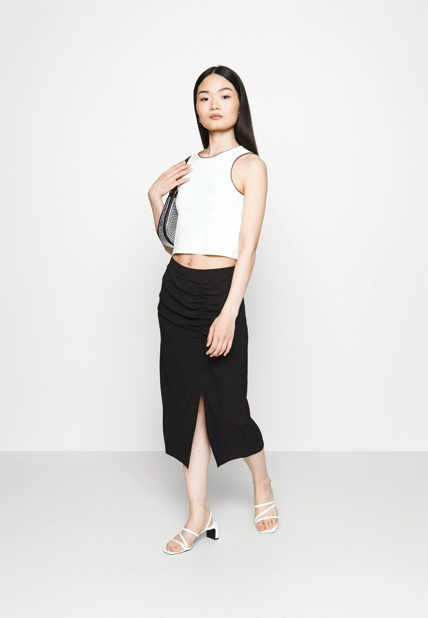 Vero Moda Petite Vmjona Calf Skirt - Kokerrok - Black 4 Vero Moda Petite Vmjona Calf Skirt - Kokerrok - Black - Afbeelding 2