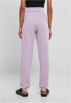 URBAN CLASSICS Ladies Organic High Waist Sweat Pants - Trainingsbroek - Lilac -Mode Dames Winkel 910b297b560140dca09a0d5e4507442a