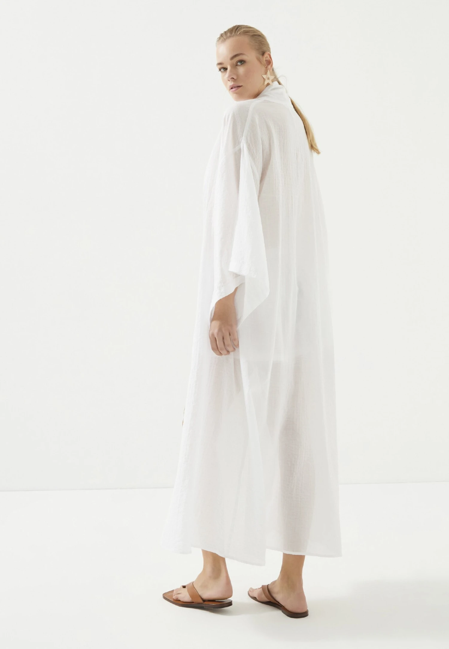 Belted Kimono - Strandaccessoire - White 5 Belted Kimono - Strandaccessoire - White - Afbeelding 3