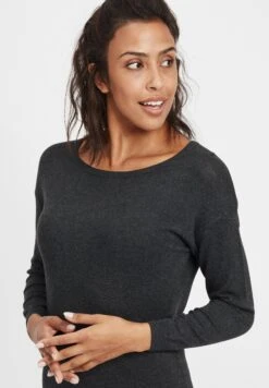 OXMO Oxella - Gebreide Jurk - Dar Grey M -Mode Dames Winkel 95da46f286e546a0a7523879889f4e5f