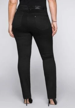 Sheego Slim Fit Jeans - Black Denim -Mode Dames Winkel 96426da247ad4ebf8d1bc469cf64e7cc