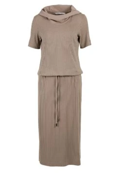 HELMIDGE Gebreide Jurk - Beige -Mode Dames Winkel 96dd032e41a3406187140a9680f22fc3