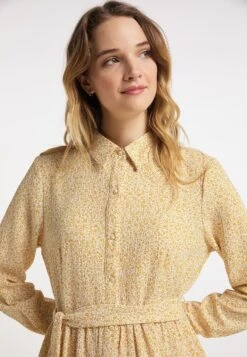 Dreimaster Boline - Blousejurk - Senfgelb Wollweiss -Mode Dames Winkel 9a643441ab2841af99a4b6fc3ae14f39