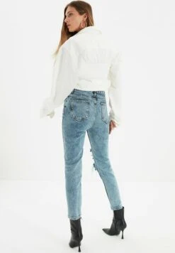 Trendyol Slim Fit Jeans - Blue -Mode Dames Winkel 9ae47baccb864392bc1f9a3946c0e341