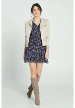 Avec Volants En Dentelle Imprimé Floral - Jurk - Navy -Mode Dames Winkel 9f6e684cbece4d29a7a948e8426c146b