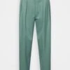 Marc O'Polo Pants Menswear Inspired Pleated High Rise - Broek - Lake Green -Mode Dames Winkel 9fb9a1388c114bb6a96da14d546ddd7d