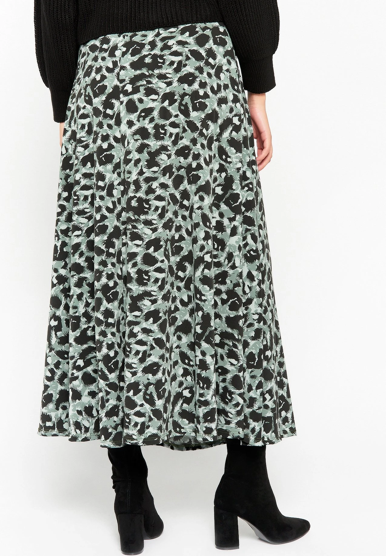 LOLALIZA With Leopard Print - A-Lijn Rok - Khaki 5 LOLALIZA With Leopard Print - A-Lijn Rok - Khaki - Afbeelding 3