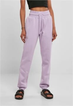 URBAN CLASSICS Ladies Organic High Waist Sweat Pants - Trainingsbroek - Lilac