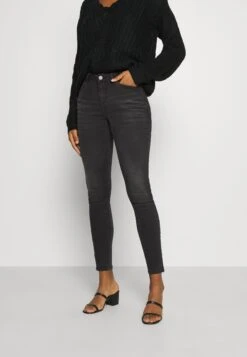 Noisy May Nmkimmy Ankle Zip - Jeans Skinny Fit - Dark Grey Denim