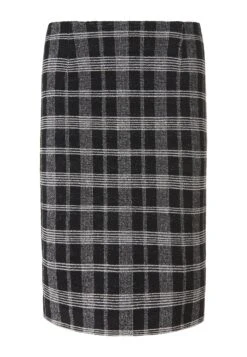 Mit Klassischem Karomuster - Kokerrok - Schwarz Wollweiß 13 Mit Klassischem Karomuster - Kokerrok - Schwarz Wollweiß -Mode Dames Winkel b11d6af537514260b71dd246c196b79c