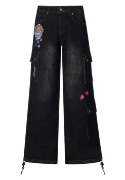 Ed Hardy Koi-Fishing - Relaxed Fit Jeans - Washed Black -Mode Dames Winkel b197cb5417804946aefe810353cb63cb