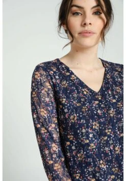 Avec Volants En Dentelle Imprimé Floral - Jurk - Navy -Mode Dames Winkel b514417ecd894b9a90cc9920a658023a