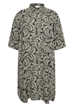 Kcmirta - Blousejurk - Black Deep Antique White Print -Mode Dames Winkel ba54cdb437c74609aa67eba08eefa8b3